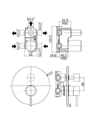 Смеситель для ванны Paffoni Light LIG019HGSP