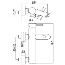 Смеситель для ванны Paffoni Light LIG022HGSP