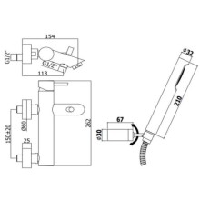 Смеситель для ванны Paffoni Light LIG023HGSP