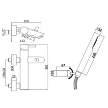 Смеситель для ванны Paffoni Light LIG023NO
