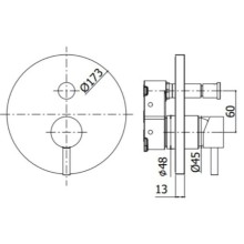 Смеситель для ванны Paffoni Light LIGBOX015CR