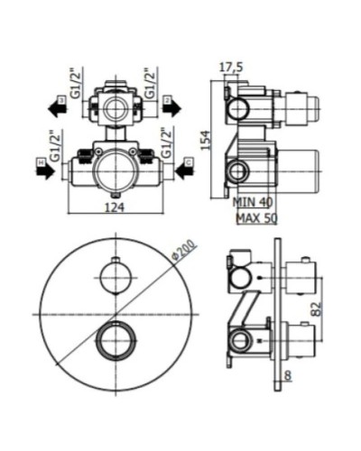 Термостат для ванны Paffoni Light LIQ018HGSP