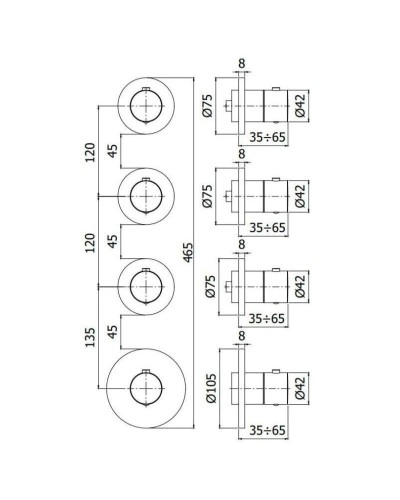 Термостат для ванны Paffoni Modular Box MDE019CR