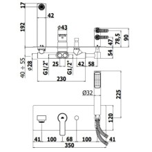 Смеситель для ванны Paffoni Red RED001CR