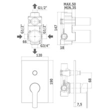 Смеситель для ванны Paffoni Red RED015CR/M