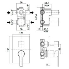 Смеситель для ванны Paffoni Red RED018CR/M