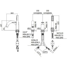Смеситель на борт ванны Paffoni Red RED040LCR