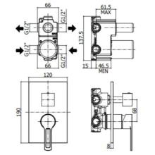 Смеситель для ванны Paffoni Ringo RIN018CR