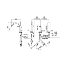 Смеситель на борт ванны Paffoni Ringo RIN040LCR