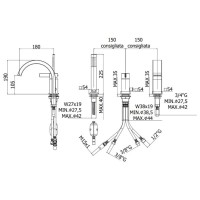 Смеситель на борт ванны Paffoni Rock RO040CR
