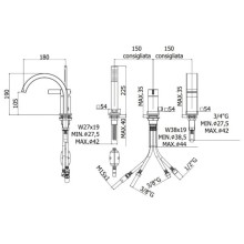 Смеситель на борт ванны Paffoni Rock RO040CR