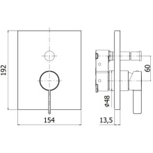 Смеситель для ванны Paffoni Rock ROBOX015CR