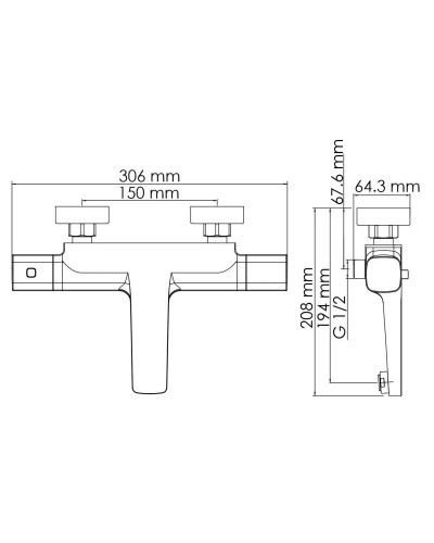 Термостат для ванны WasserKRAFT Naab 8611