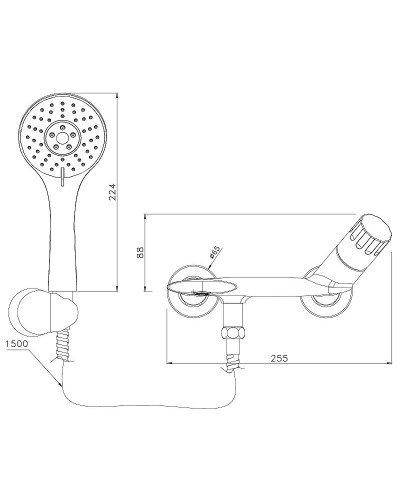 Смеситель для душа Lemark Wing LM5302C Хром