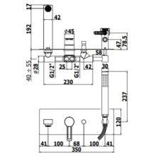 Смеситель для ванны Paffoni Ringo RIN001CR