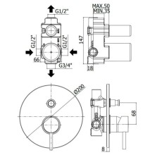 Смеситель для ванны Paffoni Stick SK015CR