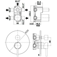 Смеситель для ванны Paffoni Stick SK019CR