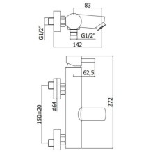 Смеситель для ванны Paffoni Stick SK022CR