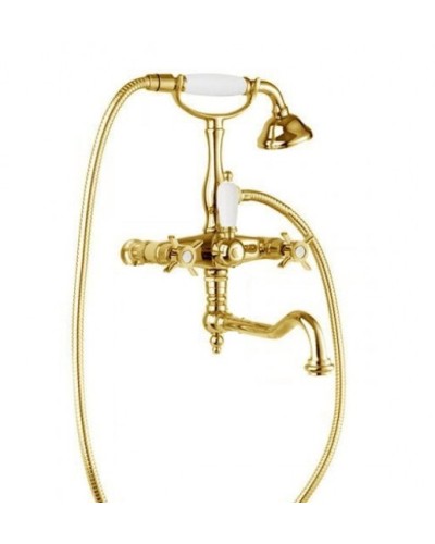 Смеситель для ванны с поворотным изливом с ручным душем, шлангом 150 см CEZARES LORD-VDF-03/24-Bi