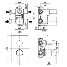 Смеситель для ванны Paffoni Tango TA018CR