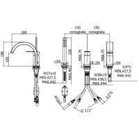 Смеситель на борт ванны Paffoni Tango TA040CR
