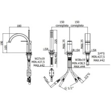 Смеситель на борт ванны Paffoni Tango TA040CR