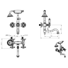 Смеситель для ванны Caprigo Bristol 21-510-crm