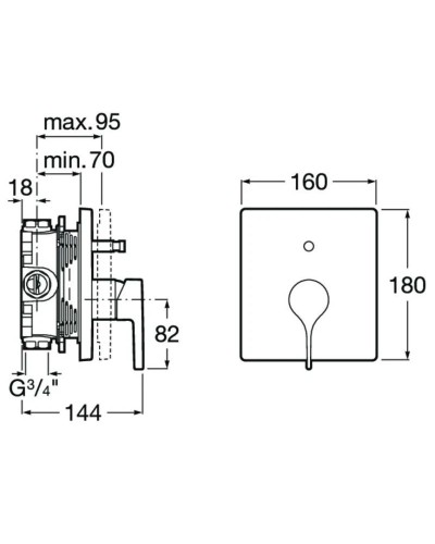 Смеситель для ванны Roca Insignia 5A0B3AC00