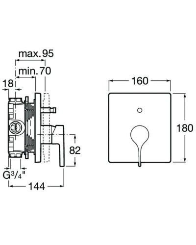 Смеситель для ванны Roca Insignia 5A0B3ACN0