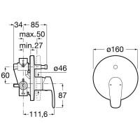 Смеситель для ванны Roca Monodin-N 5A0698C00