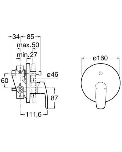 Смеситель для ванны Roca Monodin-N 5A0698C00