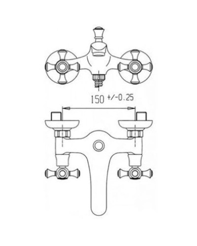 Смеситель для ванны Caprigo Monarch 41-011-crm