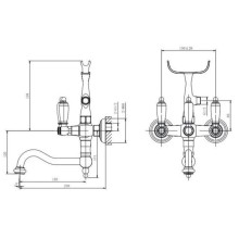 Смеситель для ванны Caprigo Adria Classic 03-510-crm