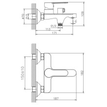 Смеситель для ванны Haiba HB60557-8