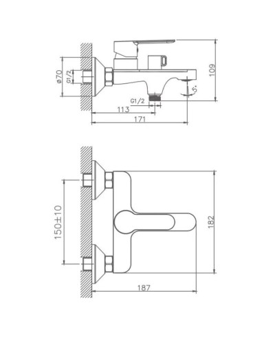 Смеситель для ванны Haiba HB60557-8