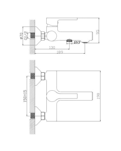 Смеситель для ванны Haiba HB60652-7