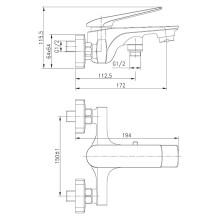 Смеситель для ванны Lemark Allegro LM5914CW Хром