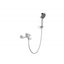 Смеситель для ванны и душа в комплекте с ручным душем, шлангом и держателем BelBagno ANCONA-VAS/DFS-CRM