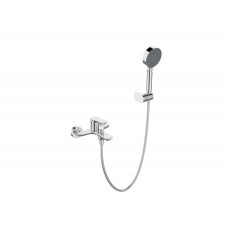 Смеситель для ванны и душа в комплекте с ручным душем, шлангом и держателем BelBagno ANCONA-VAS/DFS-CRM