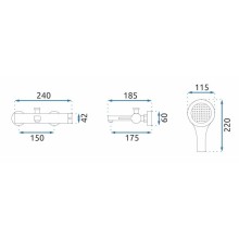 Смеситель для ванны Rea Polo REA-B9943