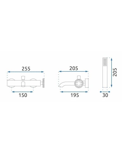 Смеситель для ванны Rea Vertigo REA-B9669