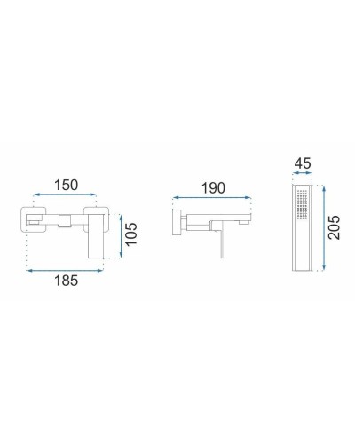 Смеситель для ванны Rea Fenix REA-B5666