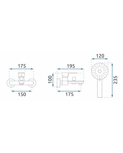 Смеситель для ванны Rea Mayson REA-B9634