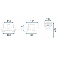 Смеситель для ванны Rea Flip REA-B2002