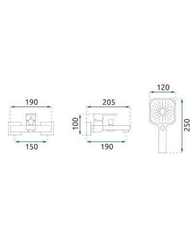 Смеситель для ванны Rea Orix REA-B5133
