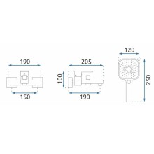 Смеситель для ванны Rea Orix REA-B5134