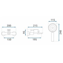Смеситель для ванны Rea Verso REA-B6565
