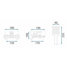 Смеситель для ванны Rea Urban REA-B9906