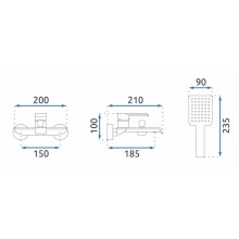 Смеситель для ванны Rea Hass REA-B9967