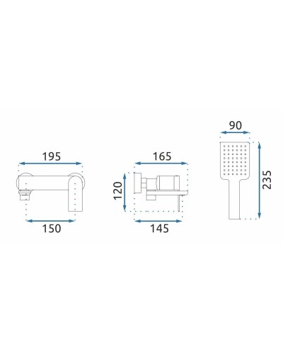 Смеситель для ванны Rea Storm REA-B9985